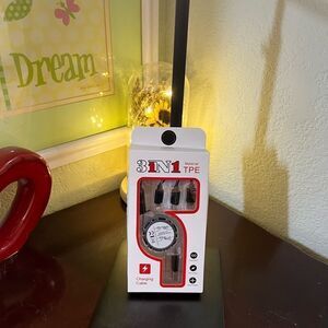 3 in 1 TPE Charging Cable - Black #YC